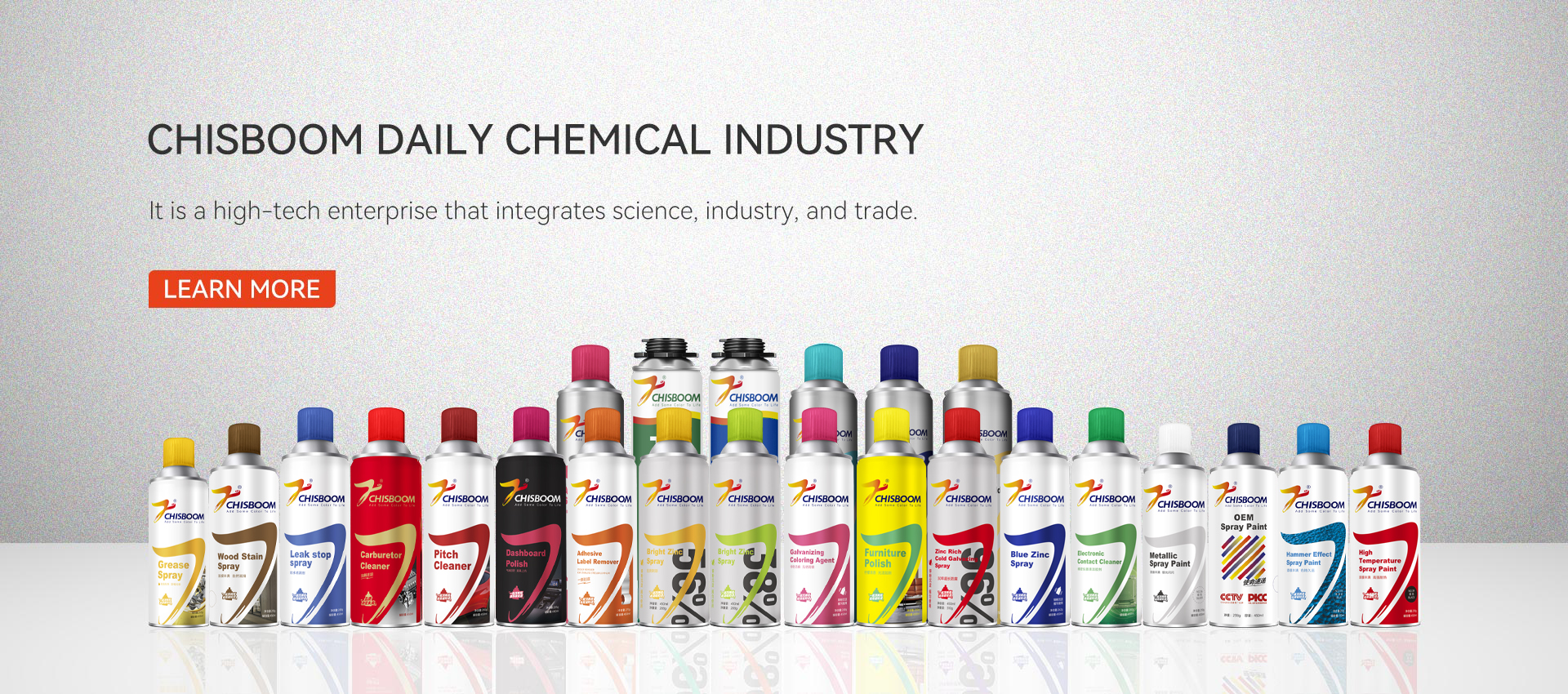Zaupajte proizvajalcu brizgalnih barv aerosol Chisboom